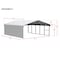 Arrow Storage Products Galvanized Steel Carport, W/ 1-Sided Enclosure, Compact Car Metal Carport Kit, 20'x24'x9, Eggshell CPH202409ECL1 - alternate 6